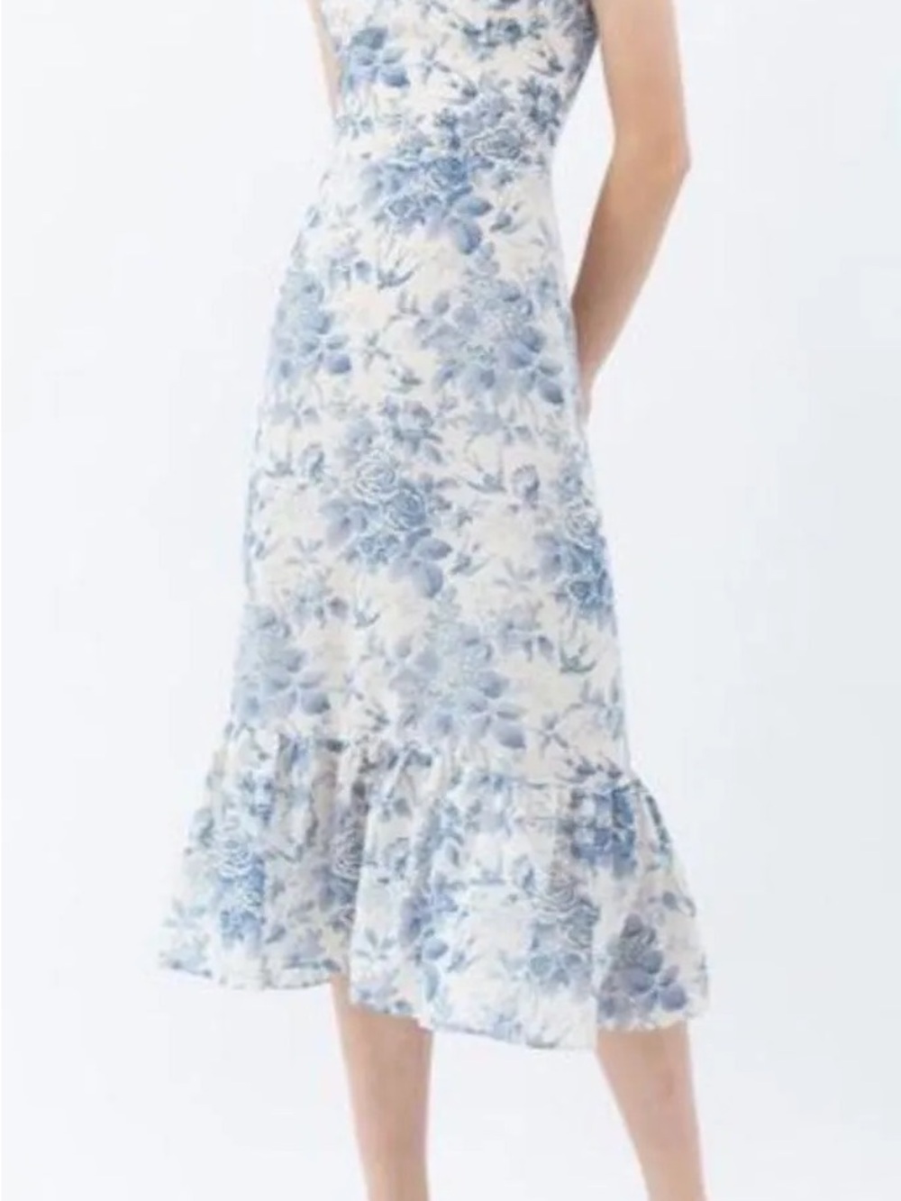 Chicwish Toile Blue and White Midi Dress